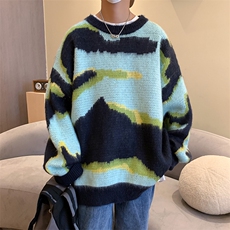 毛衣男潮流百搭男装潮牌ins宽松休闲男装撞色针织衫上衣M902-p48，男装针织衫/毛衣，星座1008-1