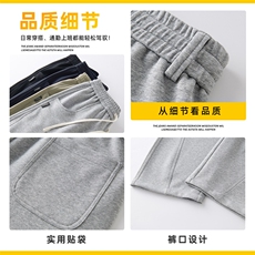 2026春季针织弯刀休闲裤男宽松直筒长裤子潮流百搭卫裤Z2576-P45，男装休闲裤，星座509