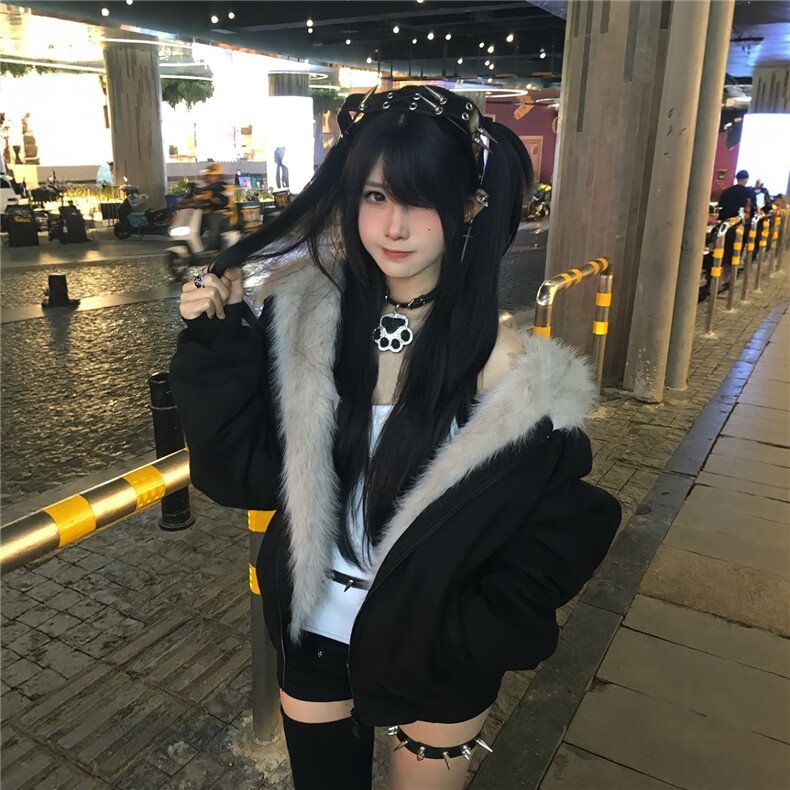 座山雕毛茸茸棉服女加厚美式cleanfit棉衣外套M07825-P85,男装棉衣,星座308B-2