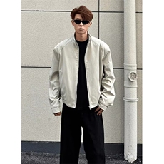 男士时尚短款立领夹克衫2025秋季百搭宽松纯色外套JA917，男装夹克，星座1116A（原606A-3）