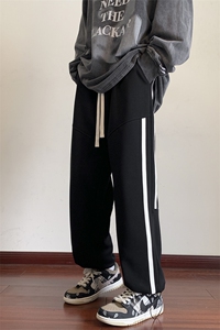 港风休闲裤男港风宽松直筒拖地裤束脚裤卫裤 KP733 P40图片