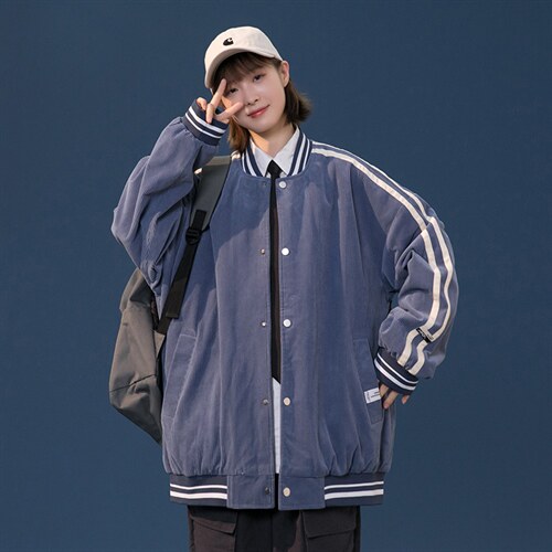 2023秋季新款港风针织开衫立领棒球服夹克潮流外套JK2058-P70,男装夹克,星座109