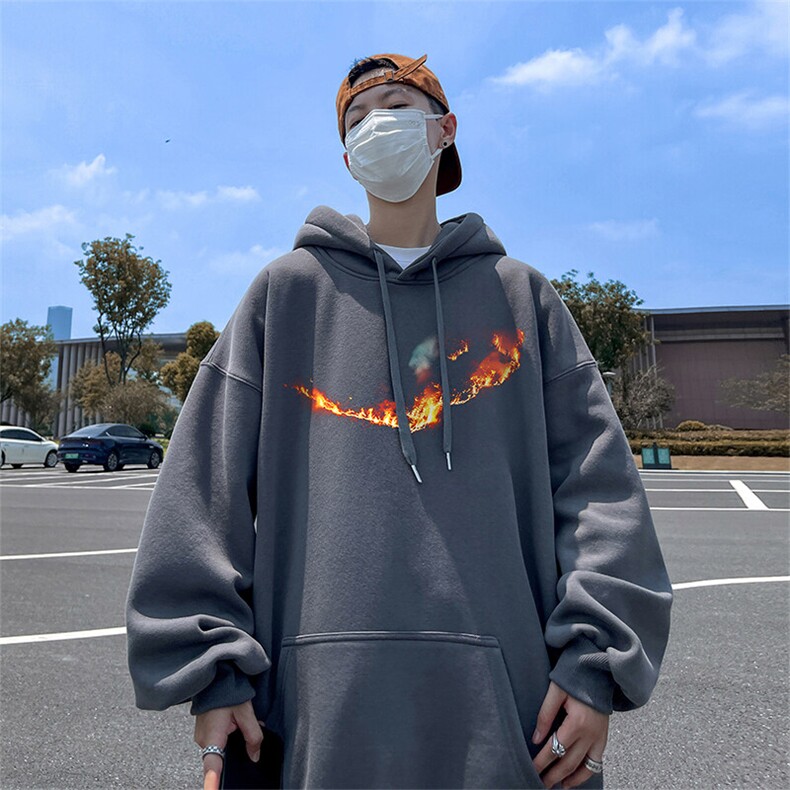 抖音得物供货可提供视频春装重磅美式宽松连帽卫衣DL2453,男装卫衣,电商A486-1