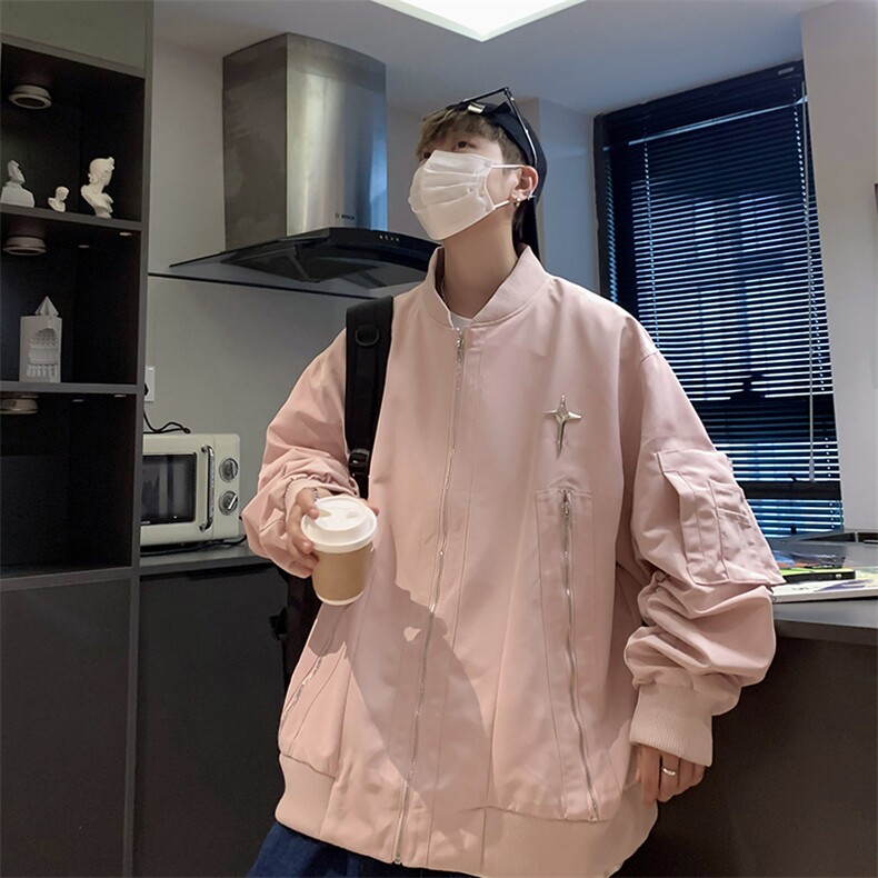 Wt8723-P58美式复古宽松型棒球服夹克,男装夹克,星座1501-1