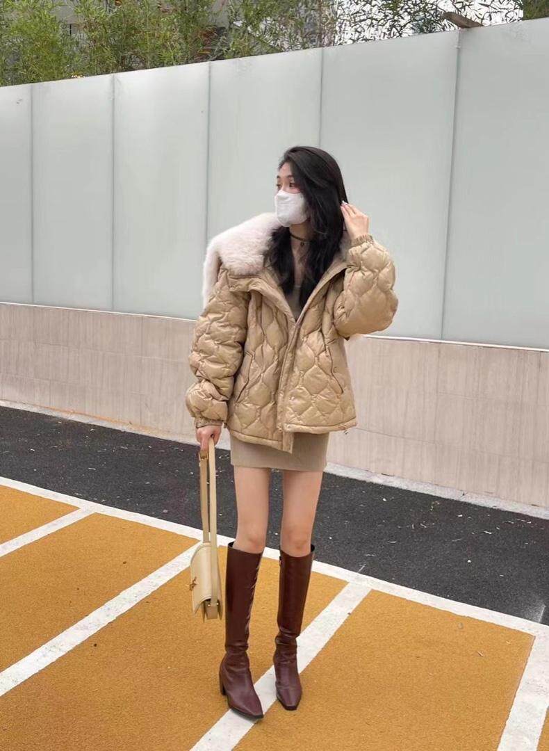冬季新款天使之翼皮草羽绒服，女装皮草，邱小姐