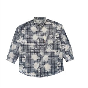 外套春秋扎染衬衫韩版潮流衣服ins青少年休闲港风格纹 W1566-P35图片