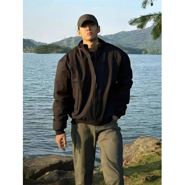 网图慎用特批35数据短款飞行教练服双开拉链防水显高夹克JK2528,男装夹克,电商A128