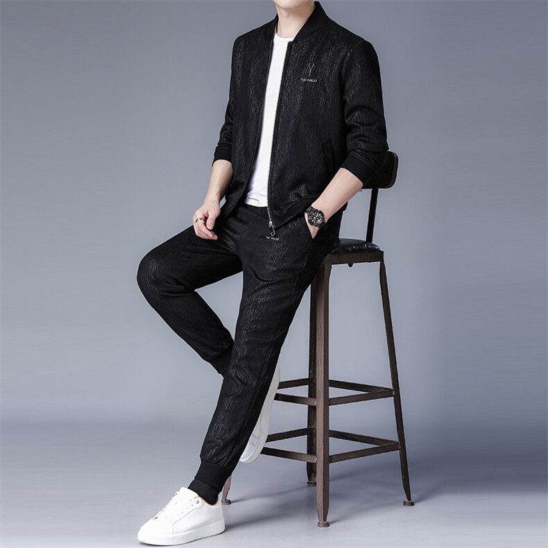 DZ1919钱塘2020-3中年男士时尚休闲帅气秋季新款套装货稳P210,男装休闲套装,钱塘207-3