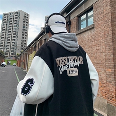 经典学院风棒球服日系时髦都市百搭情侣款外套HY202P108控138，女装短外套，电商A102B