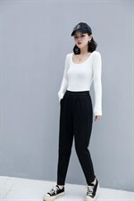 秋季新款秒发时尚百搭韩版哈伦小脚休闲女裤，其它，冬进一族