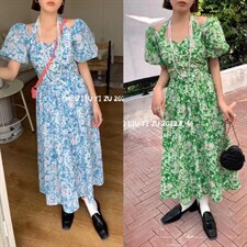 夏季印花连衣裙，女装连衣裙，得到THETHAT