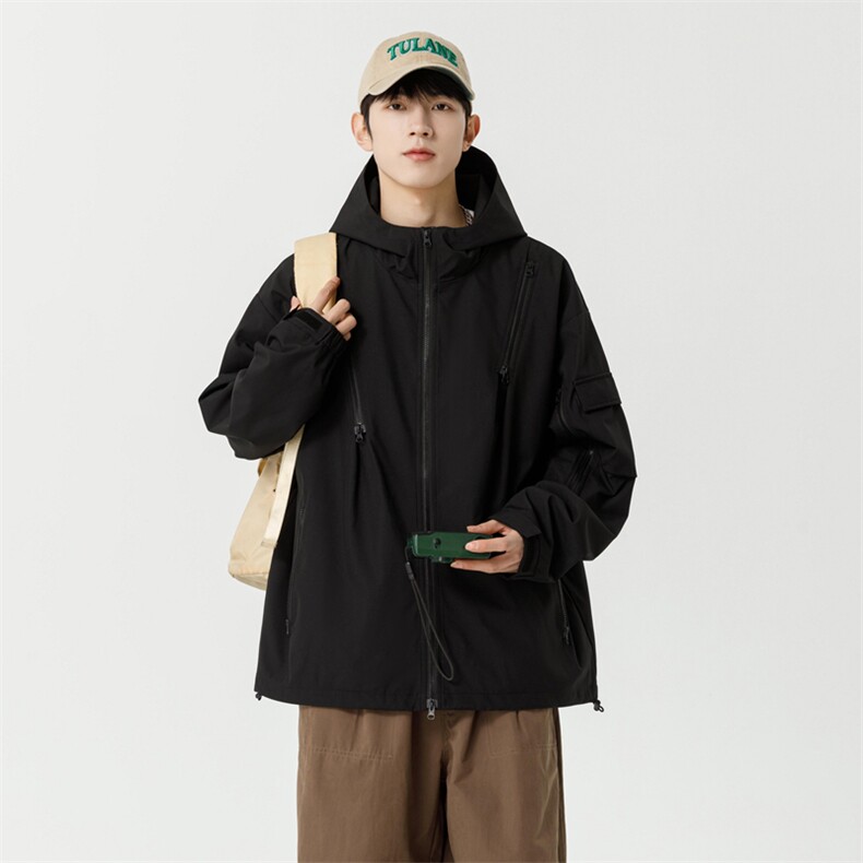 冲锋衣外套男春秋户外徒步登山服夹克潮牌痞帅高级感JK1562-P80,男装夹克,星座308B-2