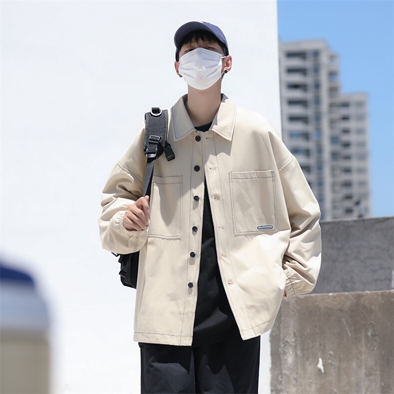 CS31-P44日系长袖衬衫外套,男装衬衫,星座1501-1