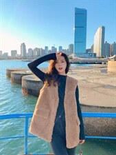 皮毛一体马甲，女装马甲，唯品