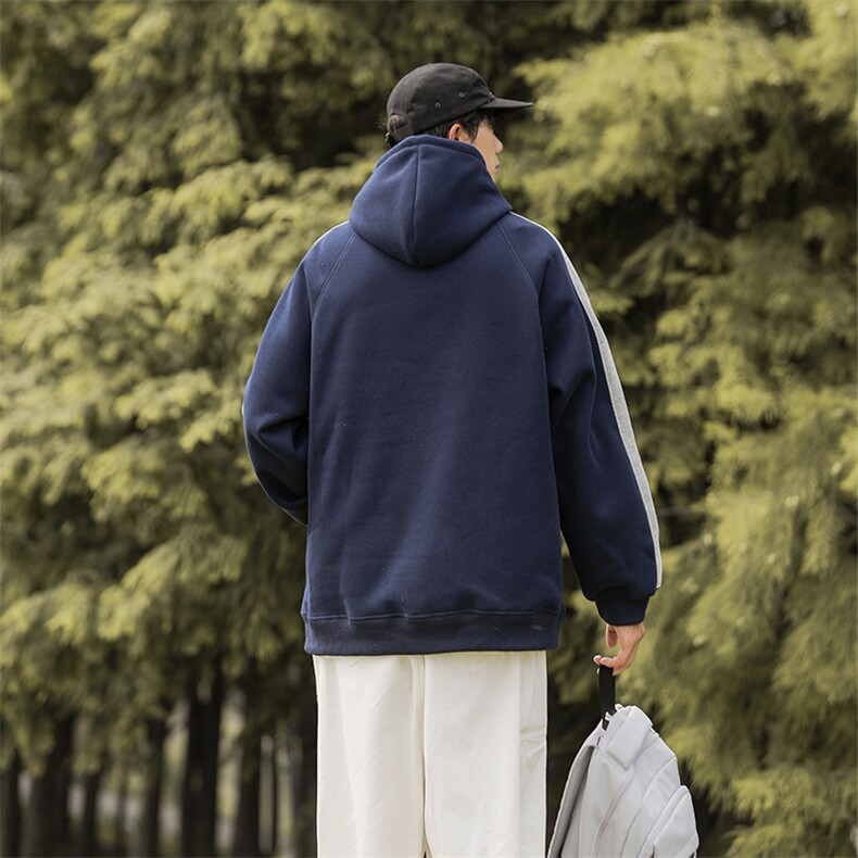 主推大货已出日系拼色百搭秋季连帽卫衣男宽松914-4-WY32-P68控88,男装卫衣,星座914-4