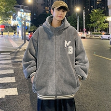 冬装青少年加绒加厚棉衣羊羔绒潮牌外套男女同款917-P110控价158，男装棉衣，电商A441-1