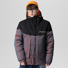 冬季90白鸭绒宽松保暖羽绒服休闲连帽渐变羽绒外套2707-P190，男装羽绒服，电商B306
