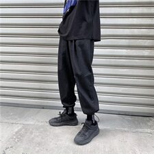主推港风牛仔裤男夏季新款2021九分裤男哈伦裤束脚裤B，男装牛仔裤，星座1008