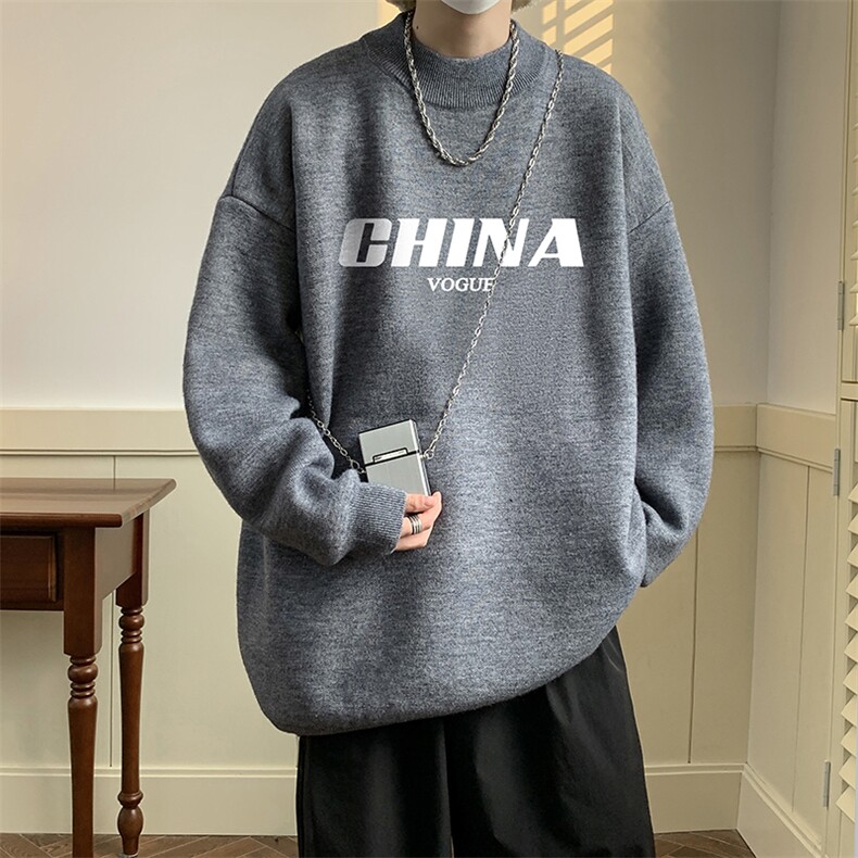控68半高领毛衣男士大码针织衫男毛线衣男M18001-P45加绒款-P65,男装针织衫/毛衣,电商A040