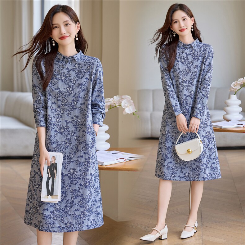 2025新中式长袖秋装连衣裙女，女装连衣裙，鑫思依格