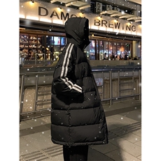 90%绒羽绒服D5580-TP235328冬季休闲连帽保暖长款潮牌外套，男装羽绒服，电商A102