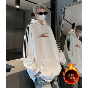 抖音得物供货 提供视频 秋冬重磅美式宽松织带连帽卫衣0439图片