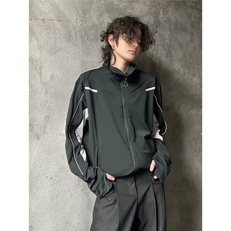 美式速干冰丝凉感防晒衣男夏季薄款户外透气拼接外套Y116-P53,男装防晒衣,星座1001-1