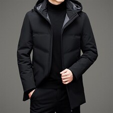 BAMJ-6812钱塘2020-2冬季厚款商务休闲简约中年男士羽绒服P235，男装羽绒服，钱塘207-2