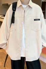 C6085/P40秋装新款水洗灯芯绒衬衫男长袖衬衣大码宽松外套上衣男，男装衬衫，电商A141