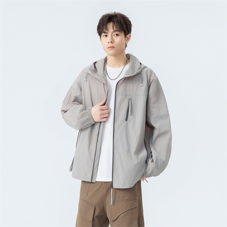 抖音夏季中性风时尚凉感轻薄透气户外防晒衣皮肤衣F7730-P30，男装防晒衣，星座1403A