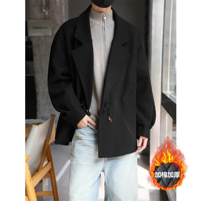 加棉加厚毛呢大衣西服宽松风衣504-F66-P75控118（加棉P85控128）,男装西服,星座504