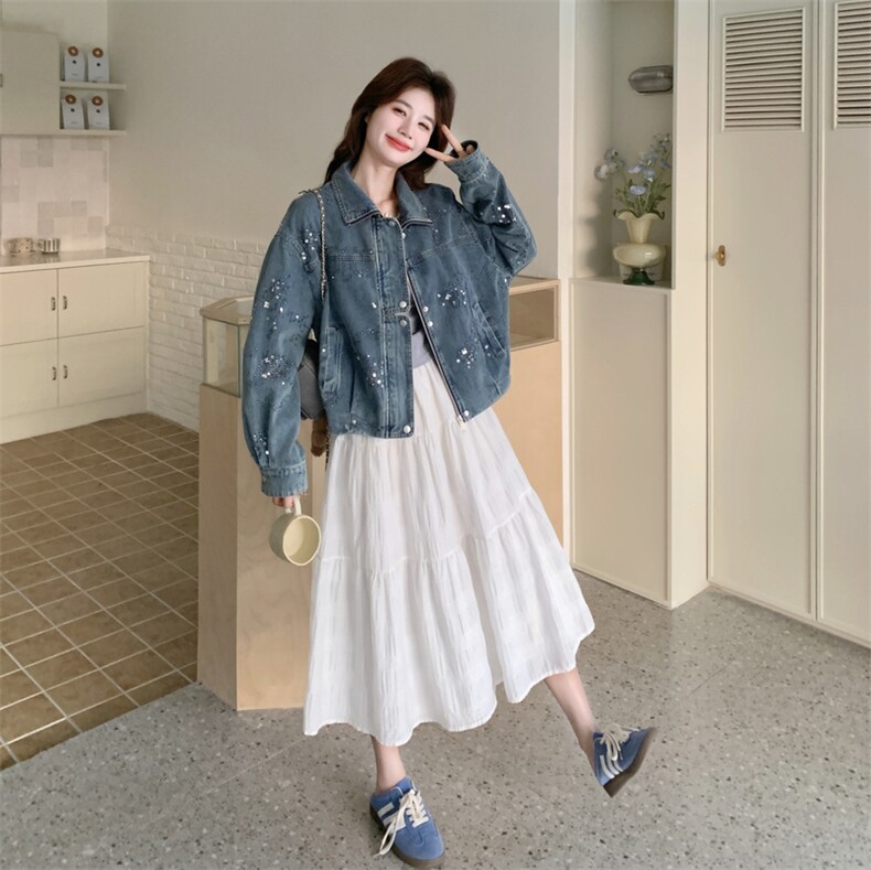 有备货26春季新款亮片牛仔外套6665-P180-K288,女装短外套,2C317