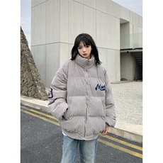 2024新款美式复古灯芯绒加厚外套男款冬季立领棉服情侣保暖棉，男装棉衣，星座506A