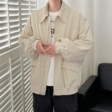 现货主推高品质灯芯绒夹克外套男潮宽松休闲大码A351-JK013-P90，男装夹克，电商A351