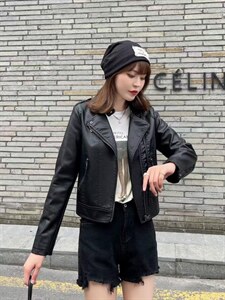 【现货】休闲皮衣外套图片