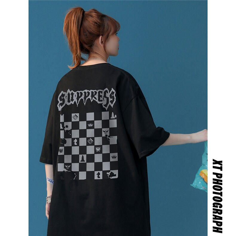 中性 夏季简约青春情侣宽松百搭圆领短袖T恤 T1046 P25控38图片