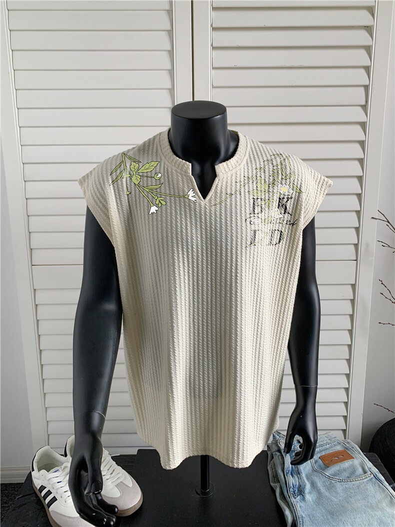 XZ809A/BXXX19/P35/控48美式V领印花背心T恤,男装背心/马甲,星座809A(原222-1)