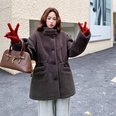 【有货】复古羊羔毛外套2C155-2376-P185-K278，女装棉衣/棉服，2C115