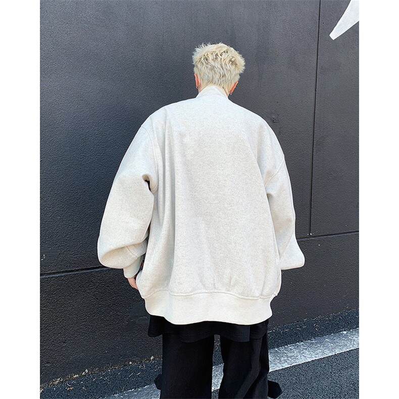 美式街头立领运动外套男春秋新款潮牌宽松情侣休闲夹克JK85544-69,男装夹克,星座1008