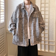 2024牛仔夹克秋装港风宽松水洗牛仔外套JK9004-P88-控价128，男装夹克，电商A132（原电商B245）