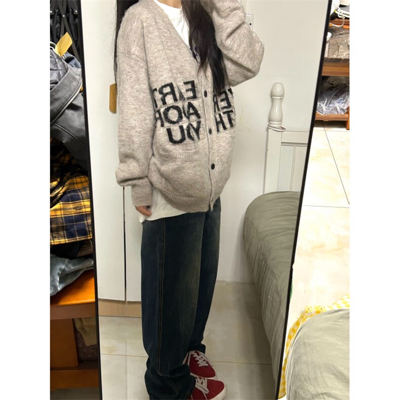 【有货】MY452HH-特P58秋冬高级感慵懒风开衫毛衣男美式针织外套,男装针织衫/毛衣,星座1007（原301D）