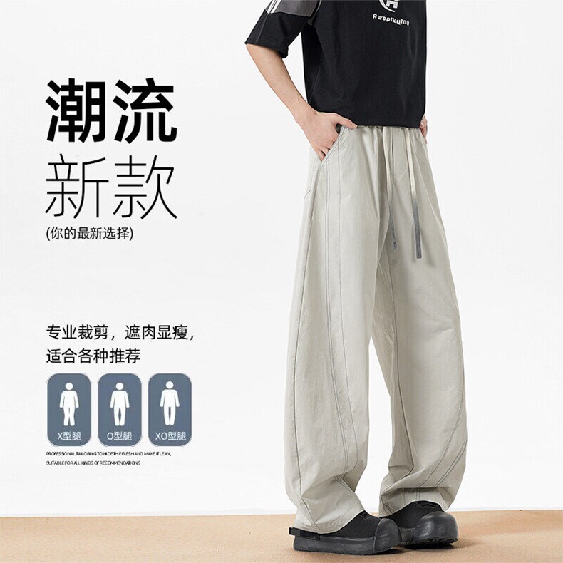 工装裤2025新款夏宽松束脚阔腿裤美式高腰速干休闲裤Z8707-P45，男装工装外套，星座610（原A335）