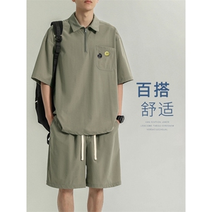 短袖t恤夏季薄款2026新款青少年男生休闲运动套装TZ22-特批-70图片