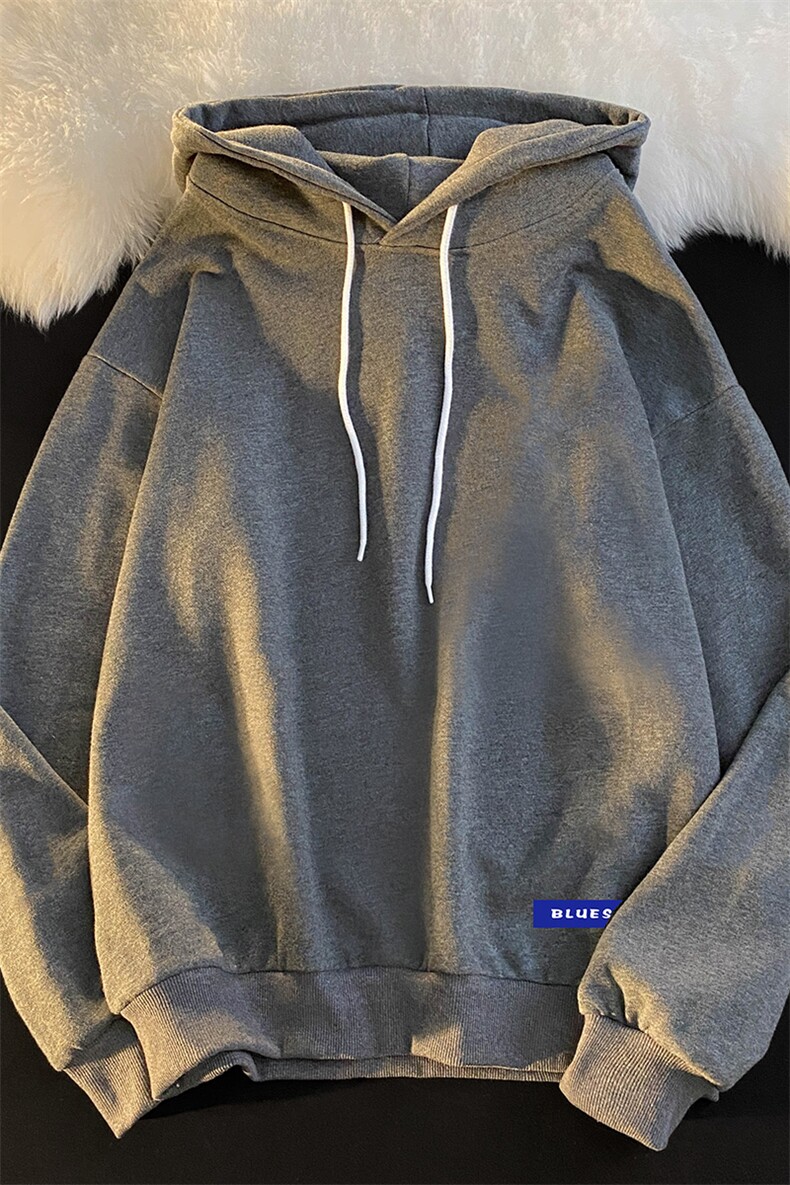 WY2202-P35加绒款-P40纯棉连帽卫衣男大码运动帽衫宽松薄外套男,男装卫衣,电商A040