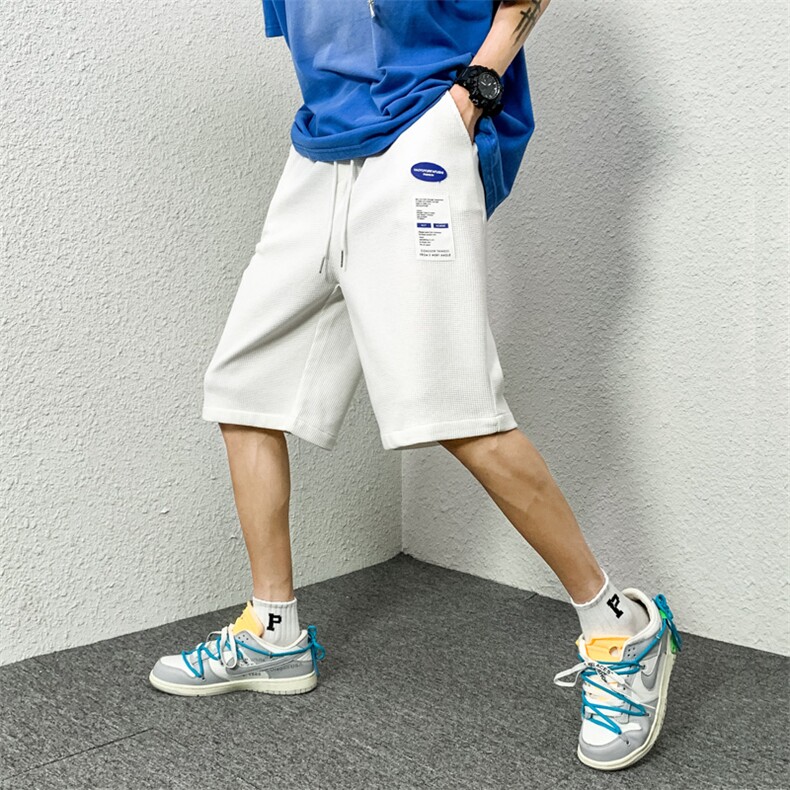 ！2023夏季新款华夫格短裤男士五分中裤运动裤DK666P25控39,男装休闲裤,电商B220