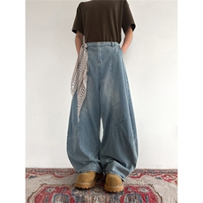 903-AK074-特P60【S-3XL】复古弯刀泡泡球牛仔裤3，男装牛仔裤，星座903