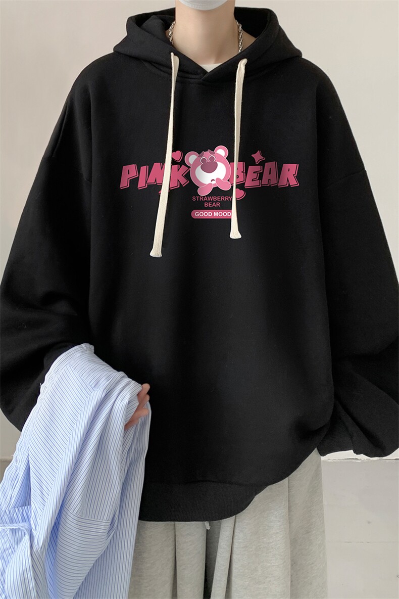 连帽卫衣男大码运动服帽衫外套WY2329-P35加绒款-P40,男装卫衣,电商A040