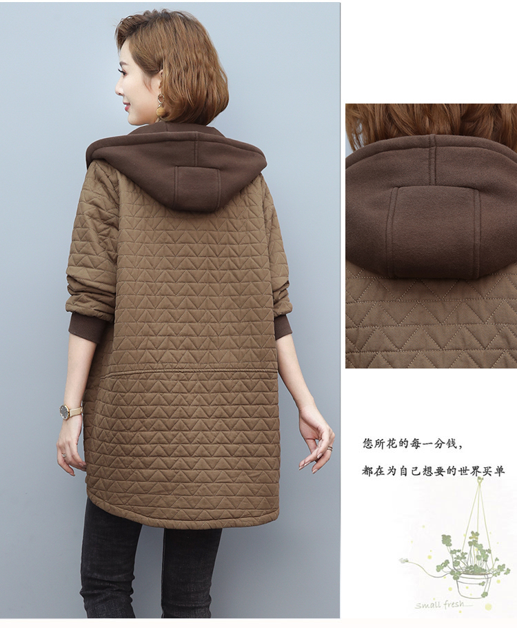 F0184 1730K ÁO KHOÁC NỮ SANTDN MŨ LIỀN MÙA XUÂN THU ĐÔNG TRUNG NIÊN THỜI TRANG NỮ VẢI BÔNG G05 SẢN PHẨM MỚI