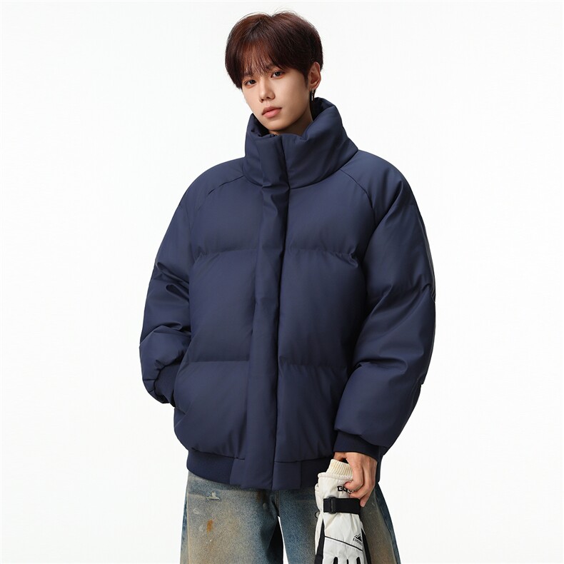 新款冬季羽绒立领PU皮棉服棉袄韩版宽松外套A436-2522-P80,男装棉衣,电商A436