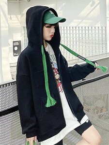 现货 春季新款印花帽衫图片